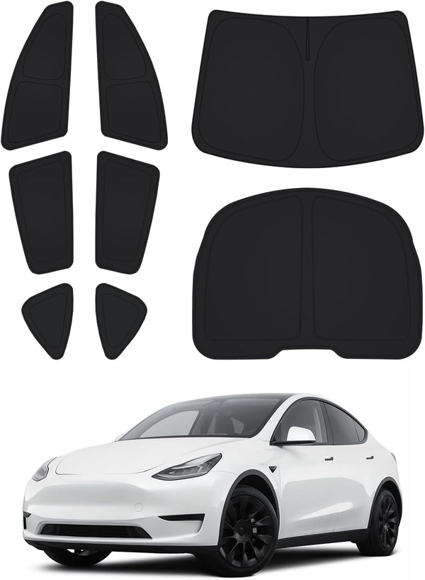 Daolar Vindsköld Sun Shade för Tesla Modell Y Side fönster Shade Cover Kit Window Sun Visor Blocker Integritet Cover för camping Ke ep